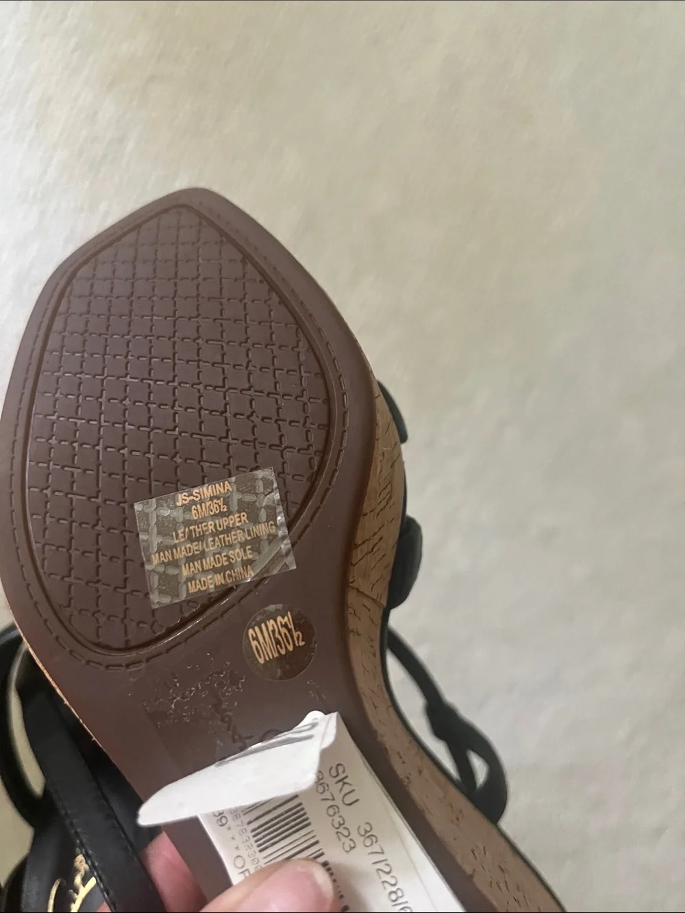 NEW Jessica Simpson Black Multi-Strap Wedge Sandals